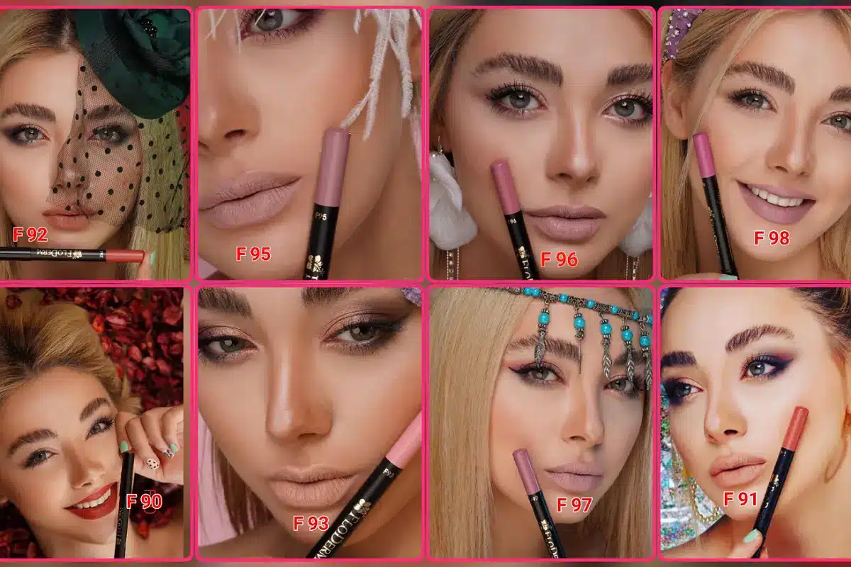 رنگبندی رژ مداد ی فلودرم