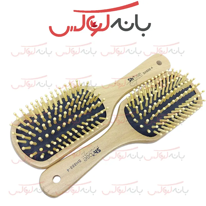 خرید انواع برس با دندانه های چوبی شی رز