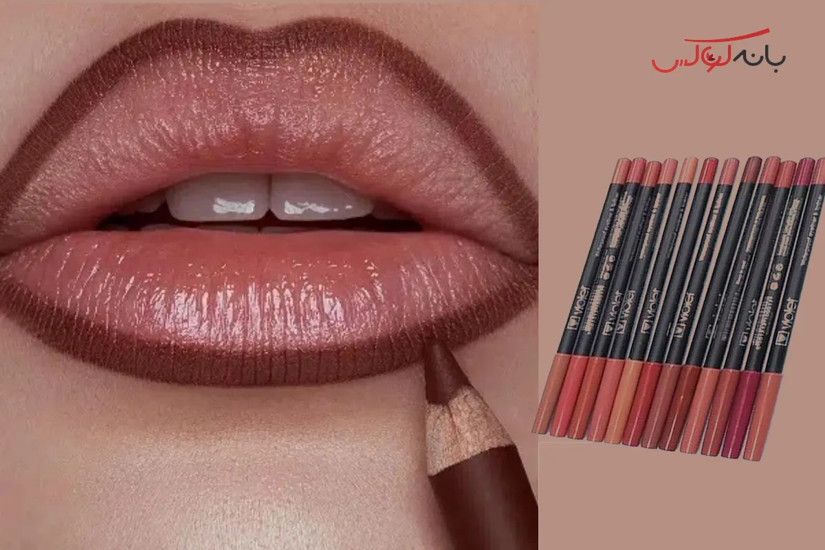 پالت رنگی مداد لب با تنوع 12 رنگ