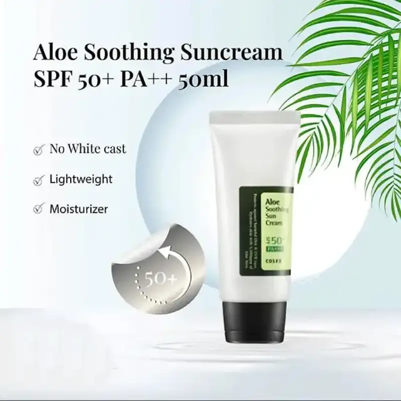 قابلیت های ضد آفتاب کوزارکس آلوئه ورا SPF50 حجم 50 میل Cosrx